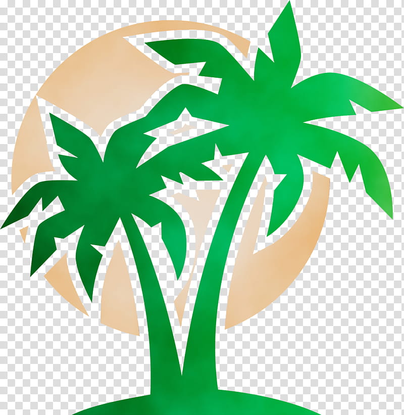 plant stem leaf flower green m-tree, Palm Tree, Beach, Tropical, Watercolor, Paint, Wet Ink, Mtree transparent background PNG clipart