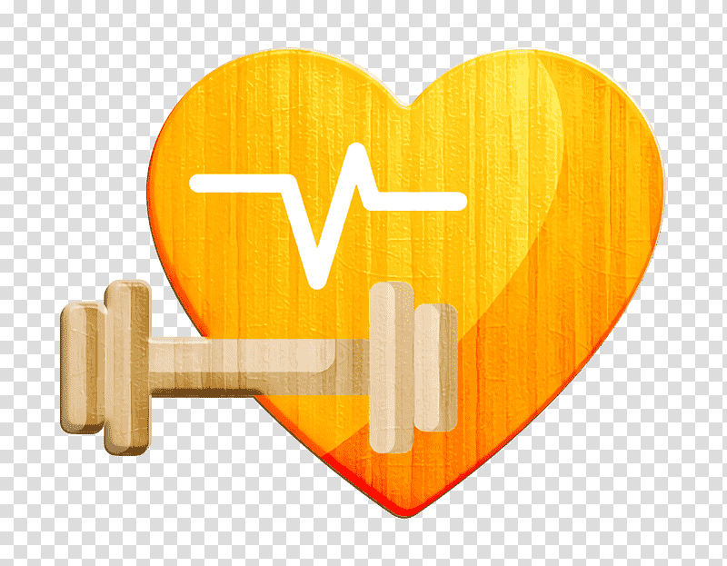 Strong icon Active Lifestyle icon Dumbbell icon, Yellow, Heart, Line, M095, Geometry, Mathematics transparent background PNG clipart