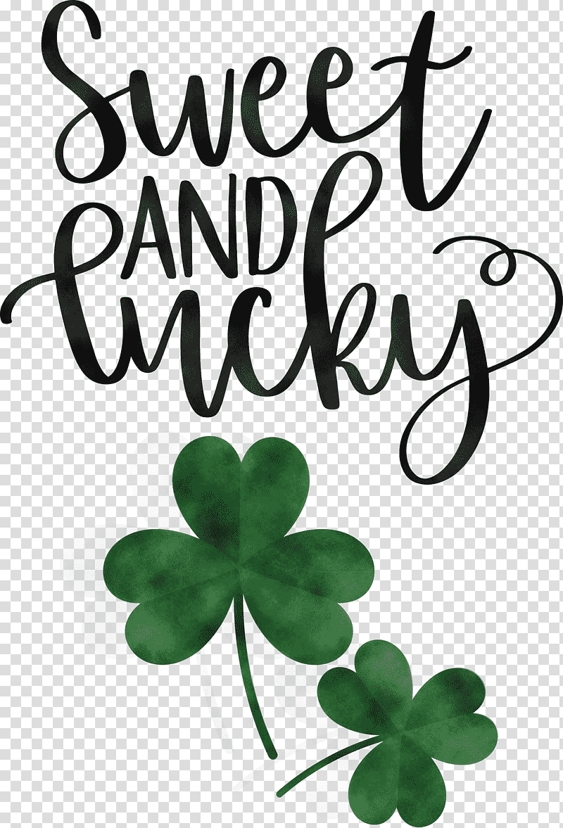Sweet And Lucky St Patricks Day, Fourleaf Clover, Shamrock, Tote Bag, Shopping Bag, Decal, Heat Transfer Vinyl transparent background PNG clipart