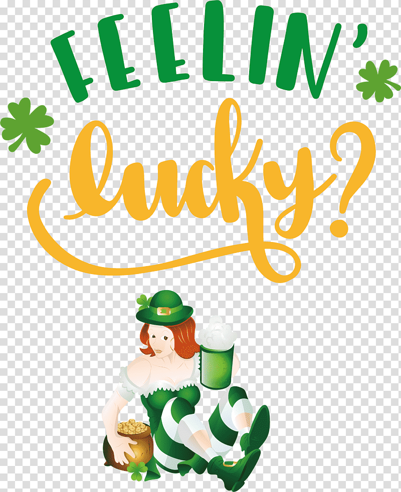 Saint Patrick Patricks Day Feelin Lucky, Christmas Ornament, Christmas Day, Christmas Ornament M, Character, Meter, Holiday transparent background PNG clipart