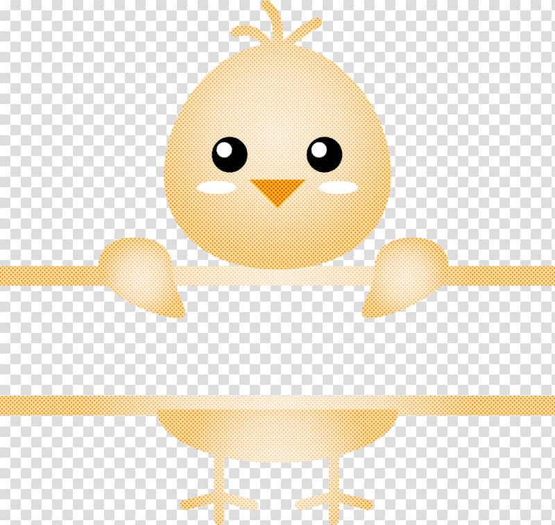 Chick Frame Easter Day, Cartoon, Yellow, Line, Bird transparent background PNG clipart