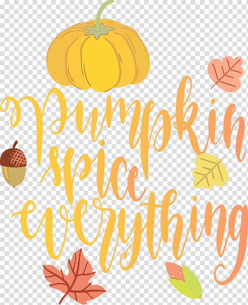 Social media, Pumpkin Spice Everything, Thanksgiving, Autumn, Watercolor, Paint, Wet Ink transparent background PNG clipart