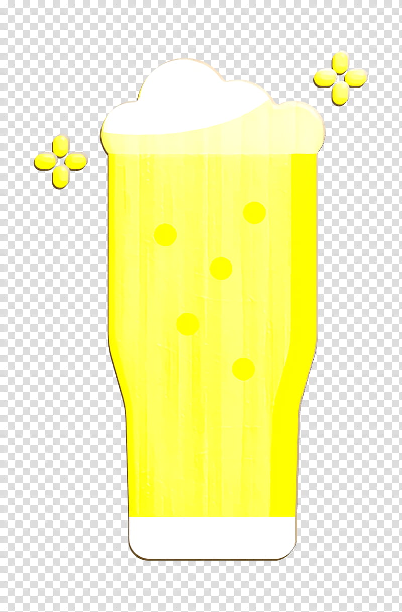 Beer icon Night Party icon, Pint Glass, Cup, Yellow, Meter transparent background PNG clipart
