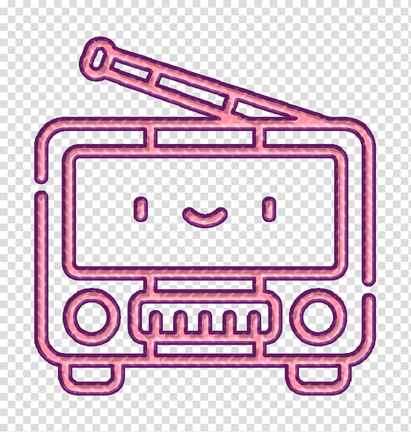 Radio icon Reggae icon Music and multimedia icon, Angle, Line, Purple, Area, Meter transparent background PNG clipart