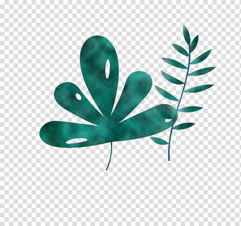 leaf plant stem petal computer flower, Leaf Cartoon, Leaf , Leaf Abstract, Line Art, Poster, Teal, Plant Structure transparent background PNG clipart