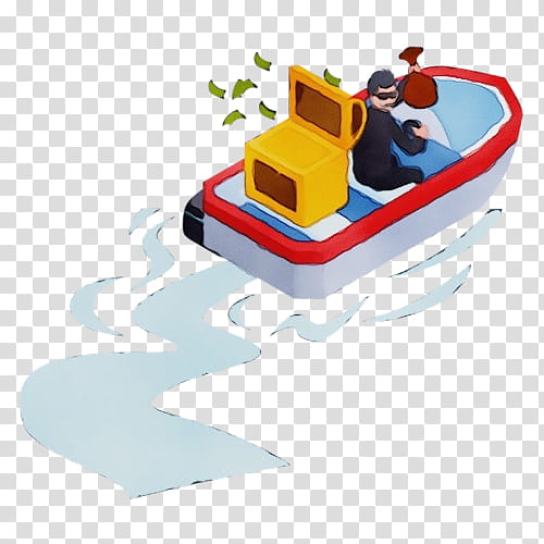 water transportation vehicle toy recreation games, Watercolor, Paint, Wet Ink, Boat, Play transparent background PNG clipart