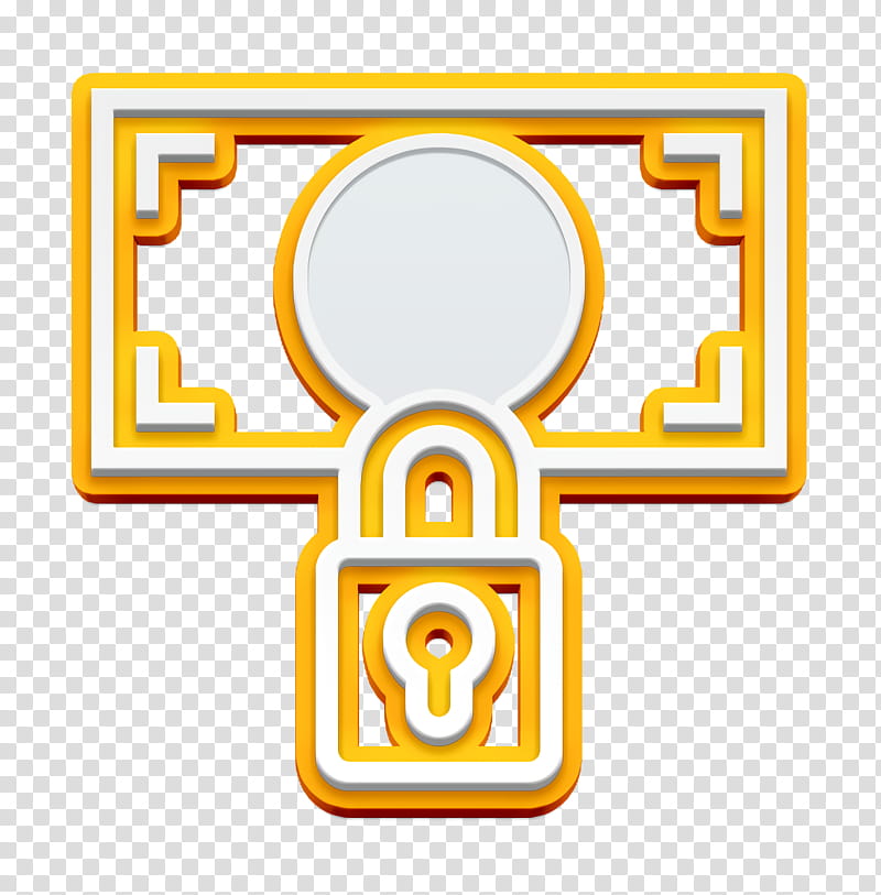 Financial Technology icon Security icon Padlock icon, Yellow, Meter, Number, Line, Area transparent background PNG clipart