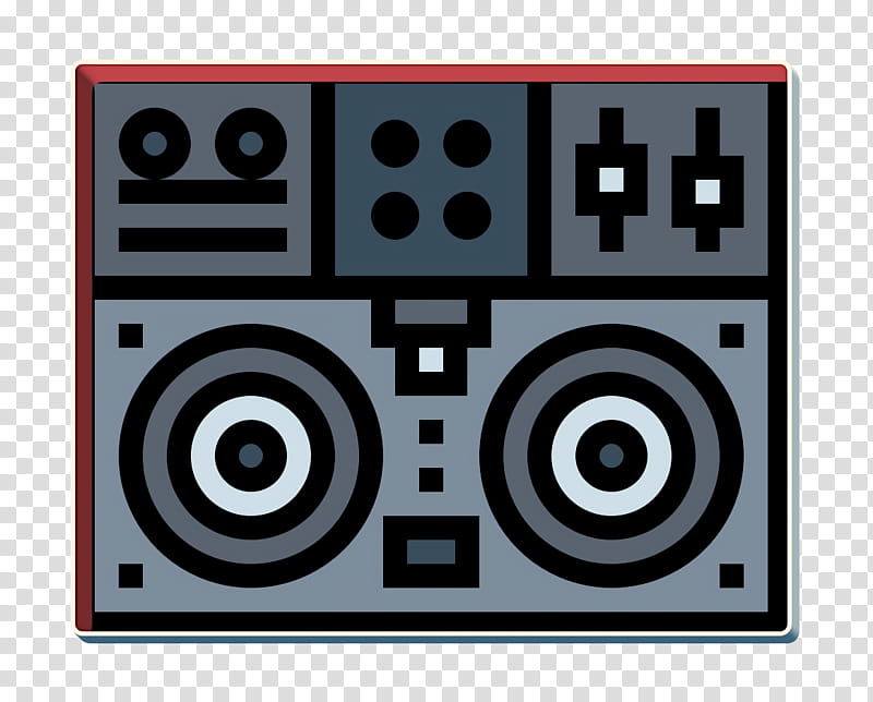 Music and multimedia icon Turntable icon Dance icon, Boombox, Rectangle, Technology, Cooktop, Square, Circle transparent background PNG clipart