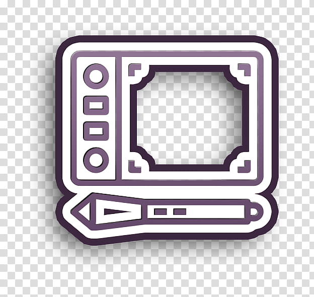 Wacom icon Graphic tablet icon Digital Service icon, Line, Technology, Square, Rectangle, Logo transparent background PNG clipart