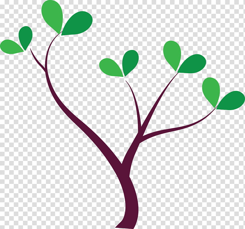 leaf plant flower plant stem pedicel, Cartoon Tree, Abstract Tree, Tree , Heart transparent background PNG clipart