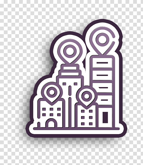 Urban icon City icon, Line Art, Logo, Coloring Book, Symbol transparent background PNG clipart