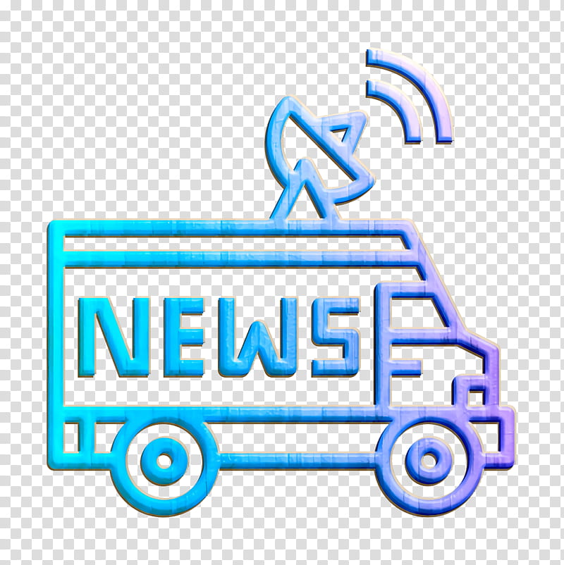 Truck icon Newspaper icon Broadcast icon, Text, Logo, Vehicle transparent background PNG clipart