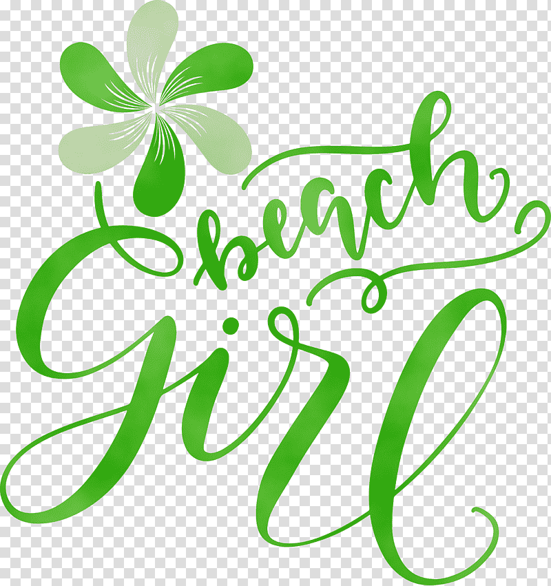 leaf plant stem logo symbol green, Beach Girl, Summer
, Watercolor, Paint, Wet Ink, Meter transparent background PNG clipart