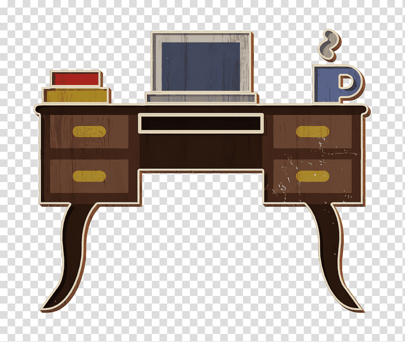 Desk icon Household Compilation icon, Table, Tablet, Computer, Furniture, Office Furniture, Chair transparent background PNG clipart