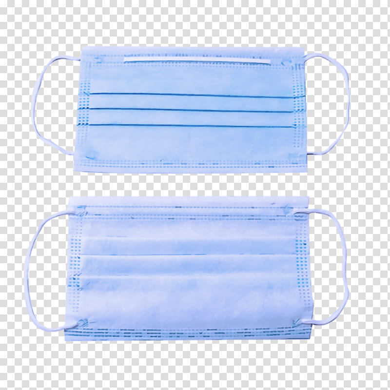 surgical mask medical mask COVID19, Coronavirus, Blue, Plastic, Rectangle, Drinkware transparent background PNG clipart