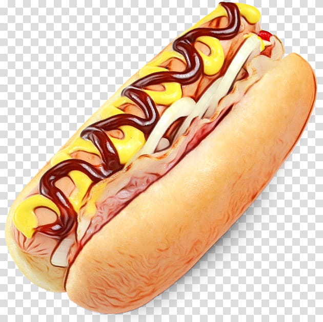 chili dog hot dog coney island hot dog american cuisine frankfurter würstchen, Watercolor, Paint, Wet Ink, Kielbasa transparent background PNG clipart