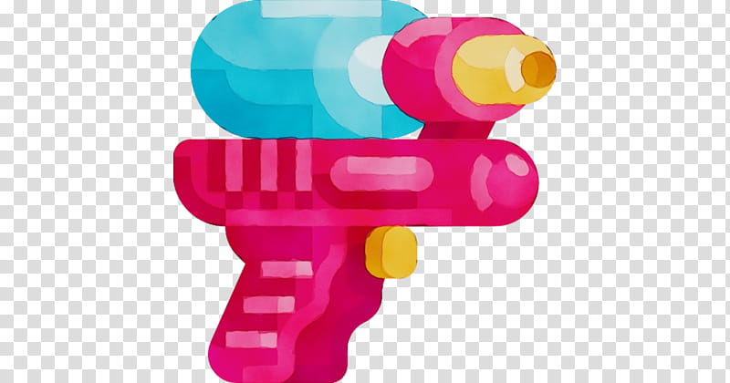 gun pink water gun magenta plastic, Watercolor, Paint, Wet Ink transparent background PNG clipart