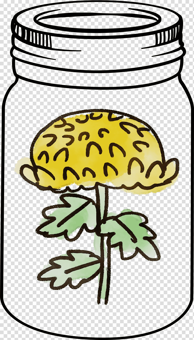 flower leaf plant stem watercolor painting perennial plant, Mason Jar, Wet Ink, Flowerpot, Tree, Agave, Garden transparent background PNG clipart