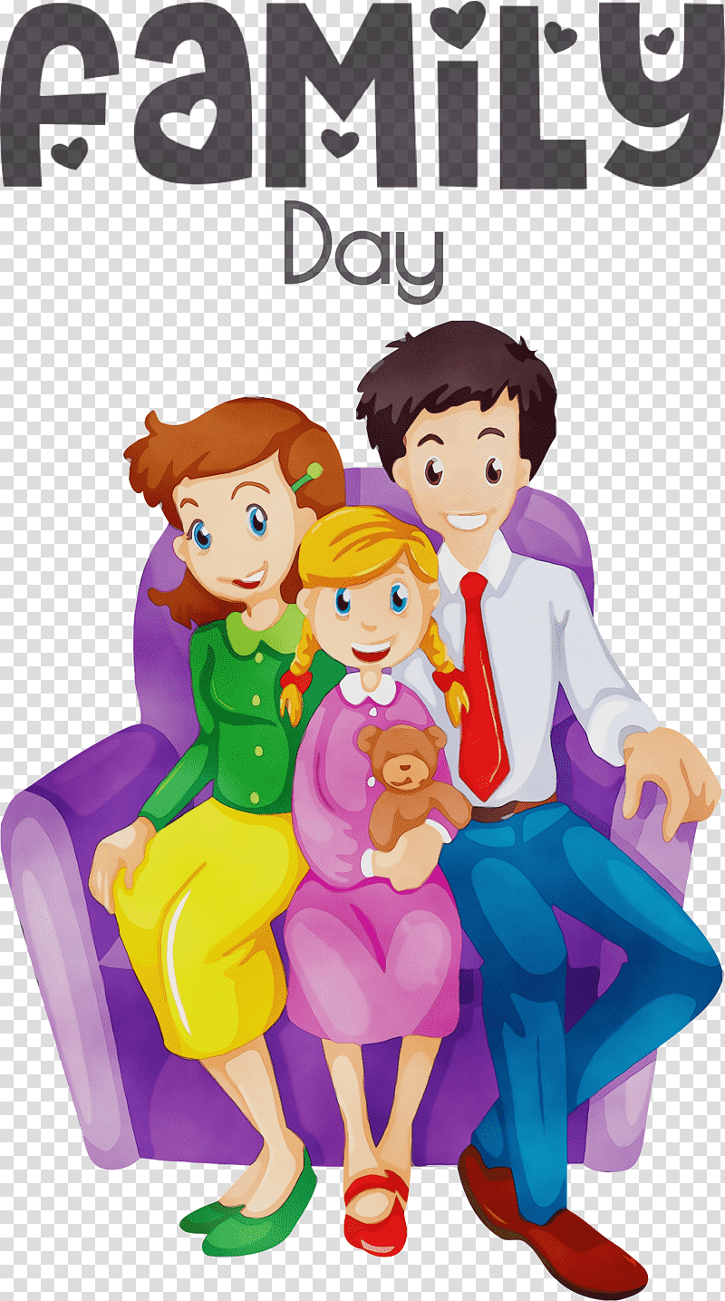 family parent child care, Family Day, Happy Family, Watercolor, Paint, Wet Ink, Royaltyfree transparent background PNG clipart