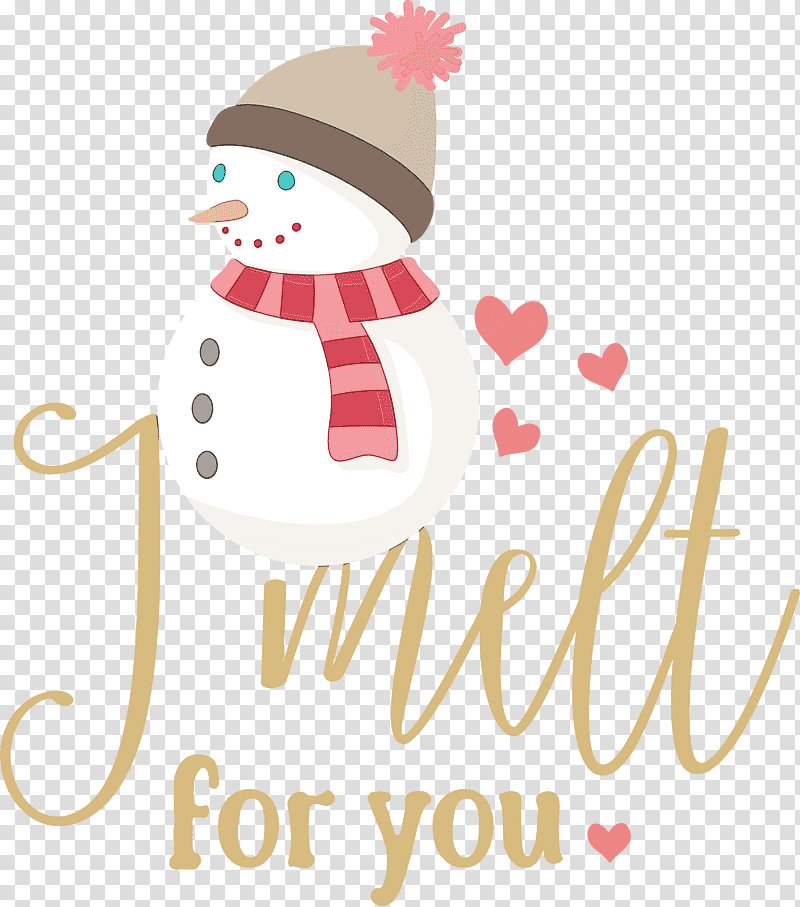 Christmas Day, I Melt For You, Snowman, Winter
, Watercolor, Paint, Wet Ink transparent background PNG clipart