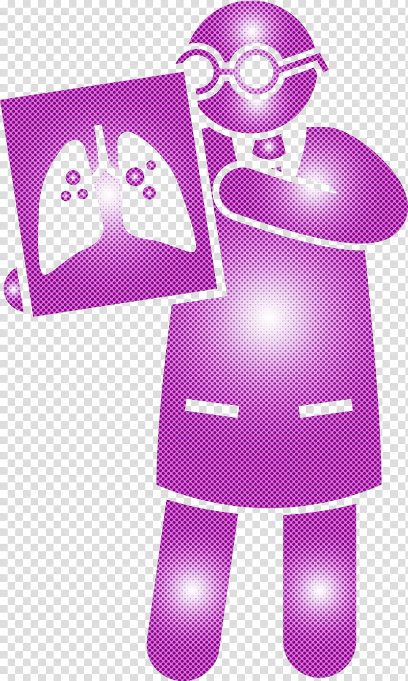 Corona Virus Disease doctor lungs, Violet, Purple, Cartoon, Pink, Magenta transparent background PNG clipart