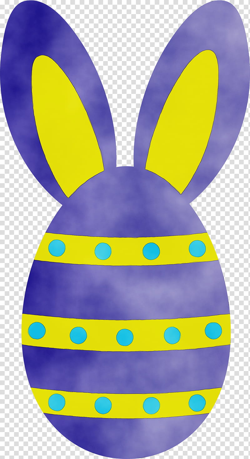 Easter egg, Easter Egg With Bunny Ears, Watercolor, Paint, Wet Ink, Yellow, Rabbit, Easter Bunny transparent background PNG clipart