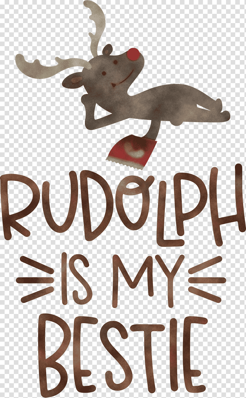 Rudolph is my bestie Rudolph Deer, Christmas , Meter, Biology, Science transparent background PNG clipart