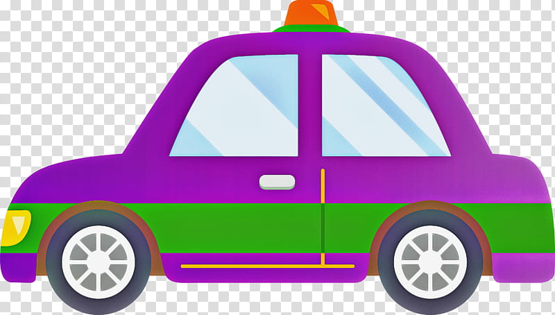 vehicle transport violet purple yellow, Cartoon Car, Automotive Wheel System, Auto Part, Rim, Magenta, Play transparent background PNG clipart