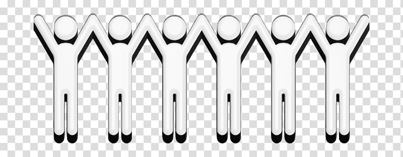 Humanitarian icon people icon Holding Hands in a row icon, Brush, Line, Meter, Mathematics, Geometry transparent background PNG clipart