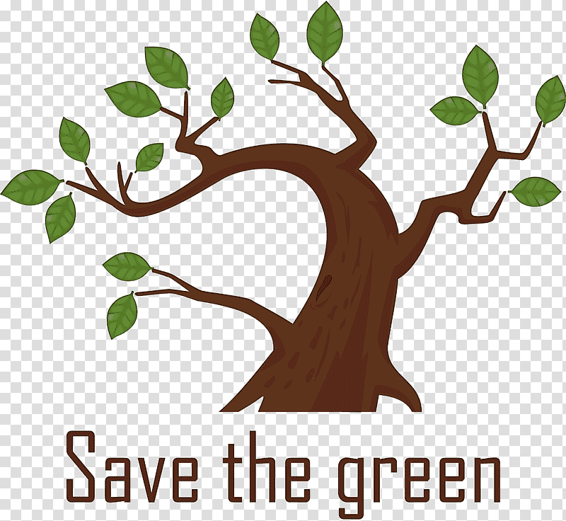 Save the green arbor day, Tree, Branch, Leaf, Plant Stem, Woody Plant, Shrub transparent background PNG clipart