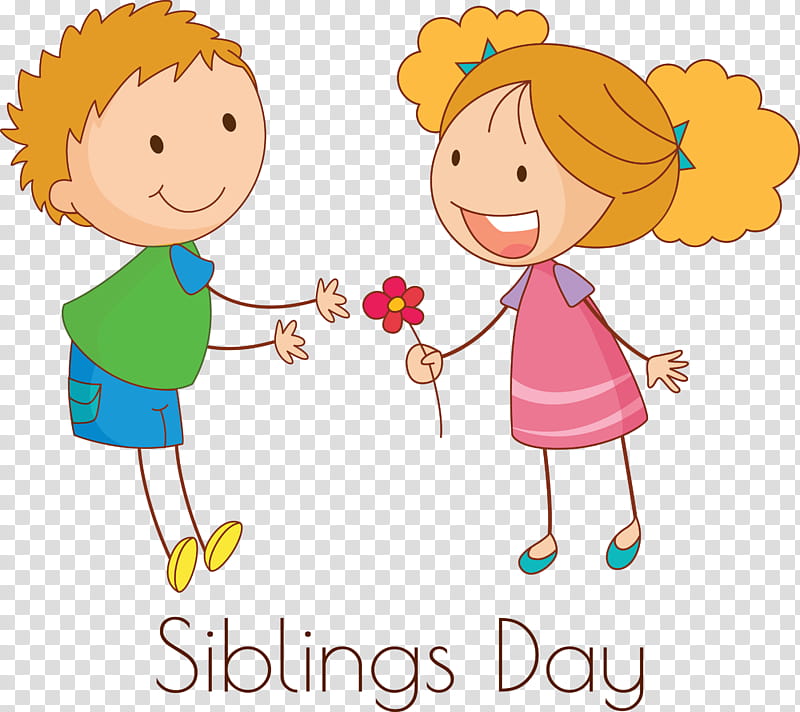 Happy Siblings Day, Cartoon, Sharing, Playing With Kids, Child, Interaction, Celebrating, Gesture transparent background PNG clipart