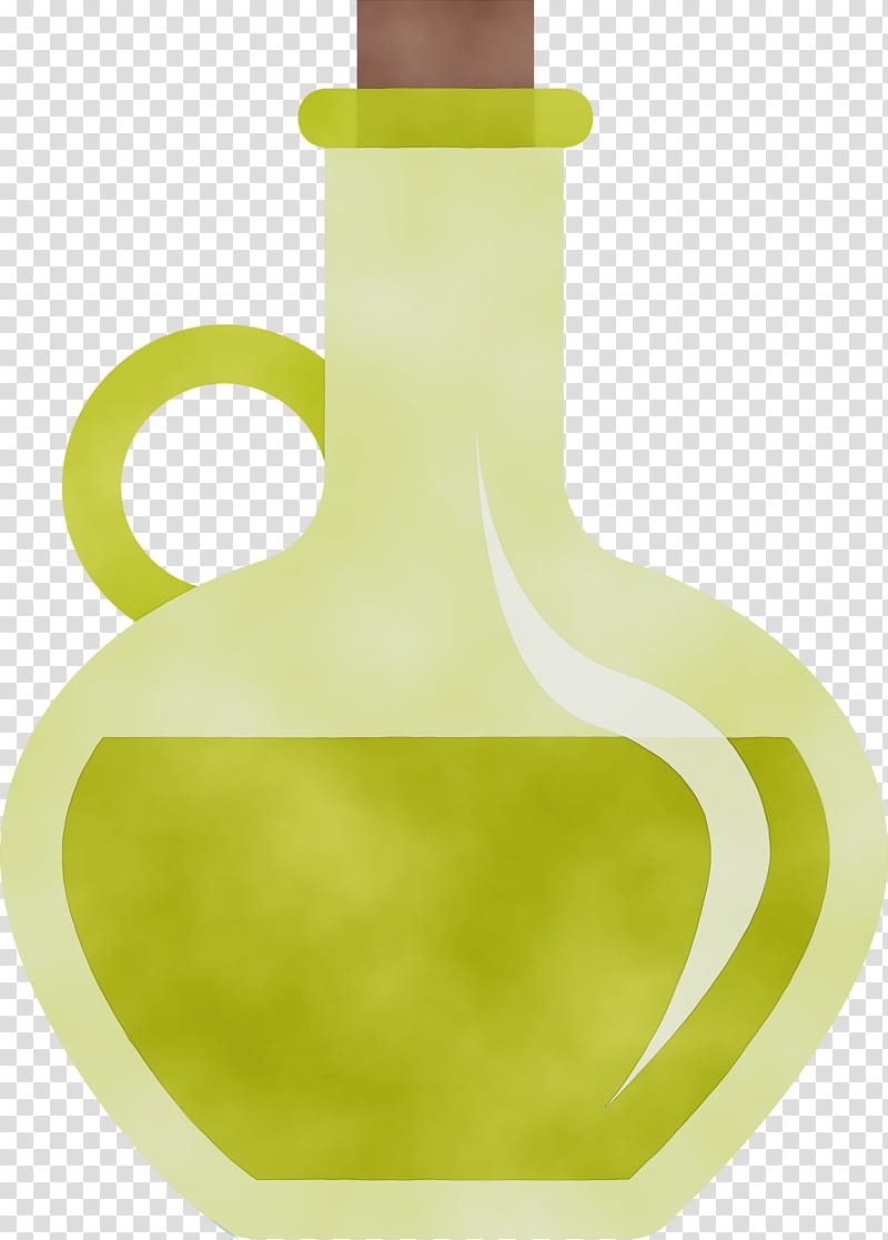 green yellow bottle, Olive Oil, Watercolor, Paint, Wet Ink transparent background PNG clipart
