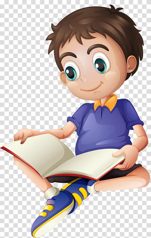 Boy, Child, Cartoon, Male, Sitting, Arm, Reading, Joint transparent background PNG clipart