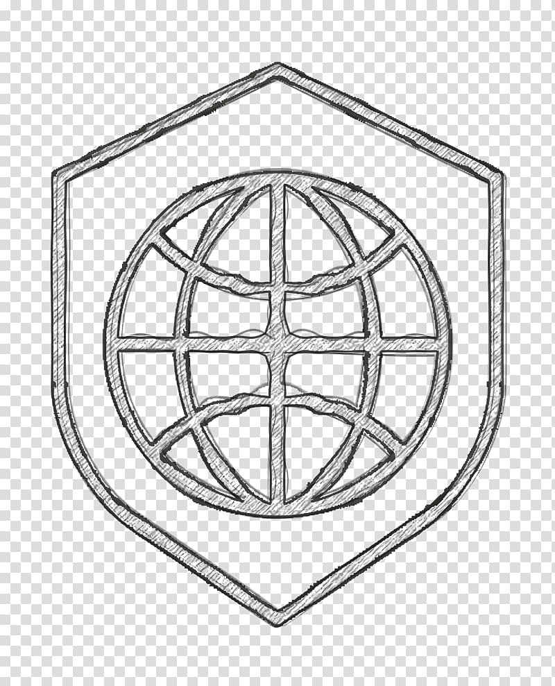 Cyber icon Shield icon, Symbol, Circle, Emblem, Line Art transparent background PNG clipart