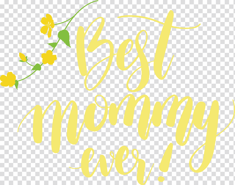 Mothers Day Super Mom Best Mom, Love Mom, Logo, Floral Design, Yellow, Line, Petal transparent background PNG clipart