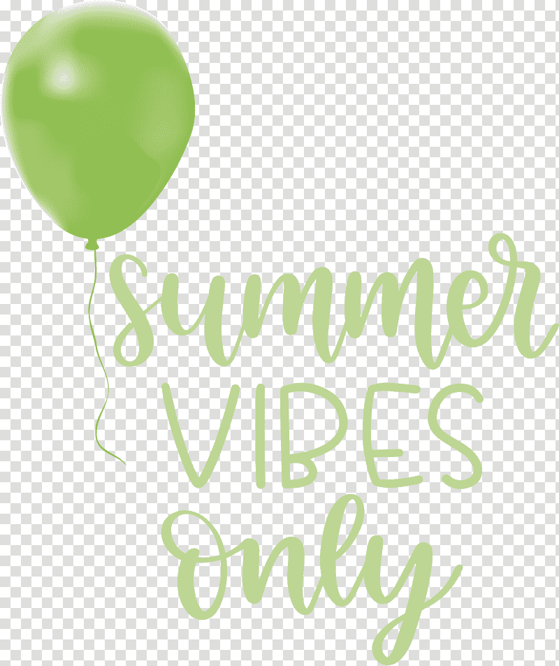 Summer Vibes Only Summer, Summer
, Balloon, Logo, Line, Green, Party Supplies transparent background PNG clipart