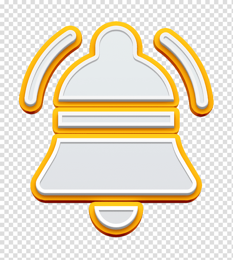 Call Center Service icon Notification icon Bell icon, Yellow, Line, Meter, Symbol, Geometry, Mathematics transparent background PNG clipart