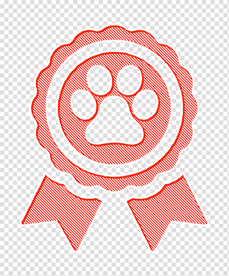 animals icon Woof Woof icon Prize badge with paw print icon, Dog Icon, Cat, Guide Dog, Dog Food, Hound transparent background PNG clipart