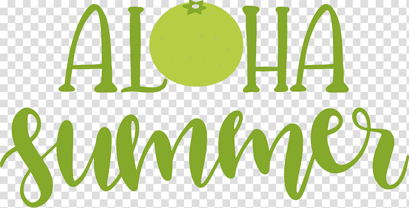 Aloha Summer Summer, Summer
, Logo, Green, Line, Meter, Fruit transparent background PNG clipart