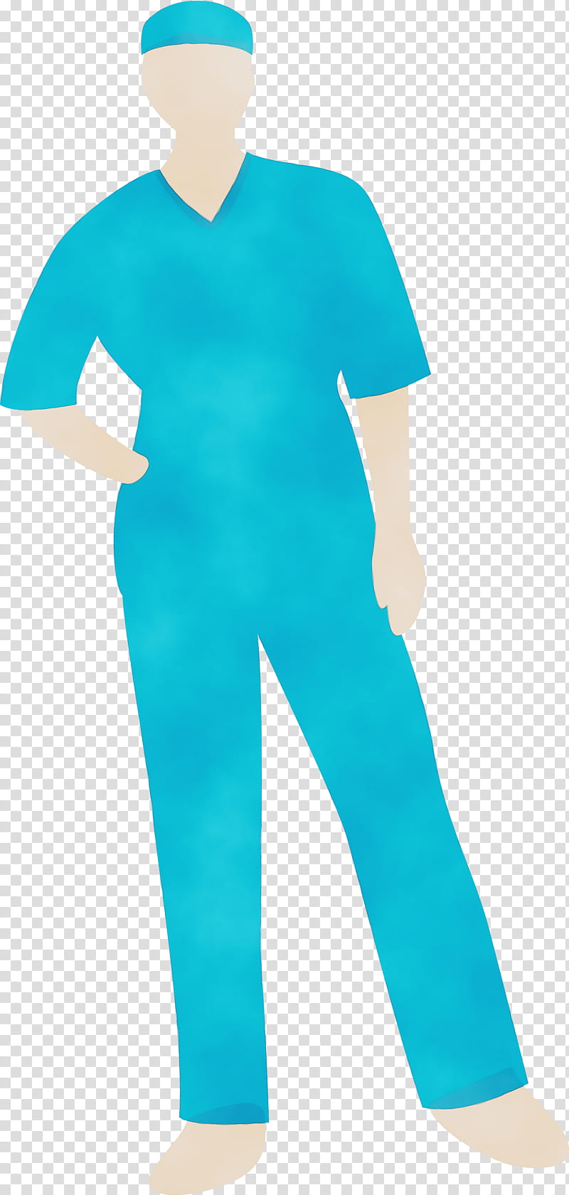 sleeve medical glove uniform glove turquoise, Medical Elements, Watercolor, Paint, Wet Ink transparent background PNG clipart