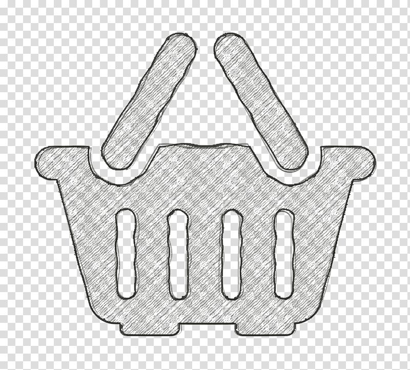 Supermarket icon Empty Shopping basket icon Tools and utensils icon, Universal 14 Icon, Line Art, Safety Glove, Black And White
, Meter, Hm transparent background PNG clipart