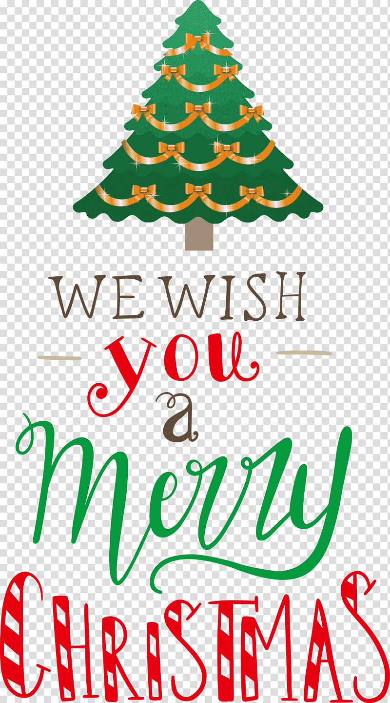 Merry Christmas We Wish You A Merry Christmas, Christmas Day, Christmas Tree, Holiday, Santa Claus, Little Christmas, Christmas Ornament transparent background PNG clipart