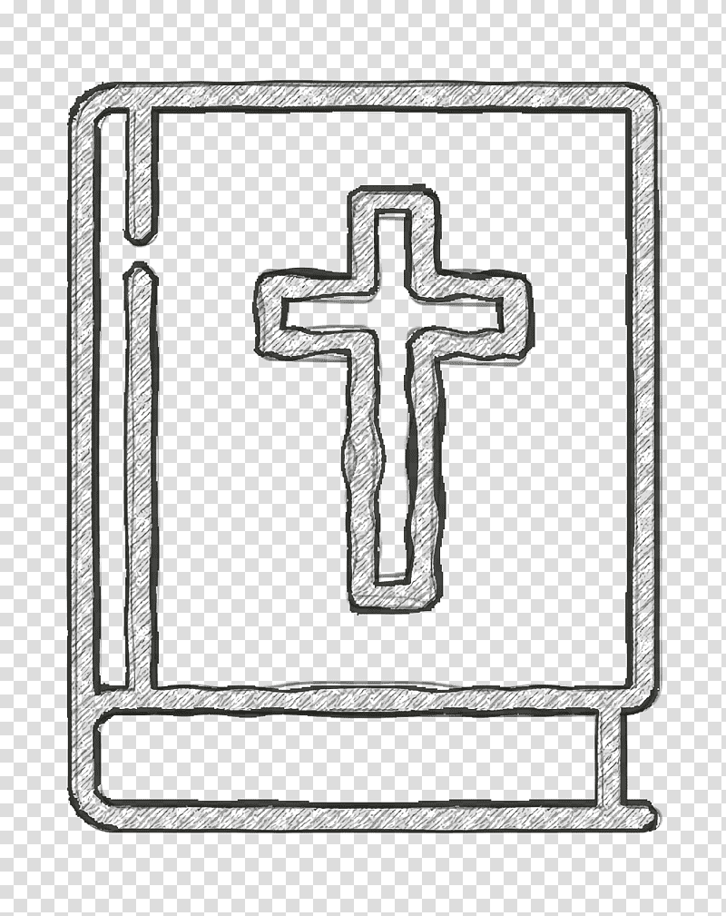 Christianity icon Religion icon Holy Bible icon, Education Icon, Cross, Drawing, Black And White
, M02csf, Line transparent background PNG clipart