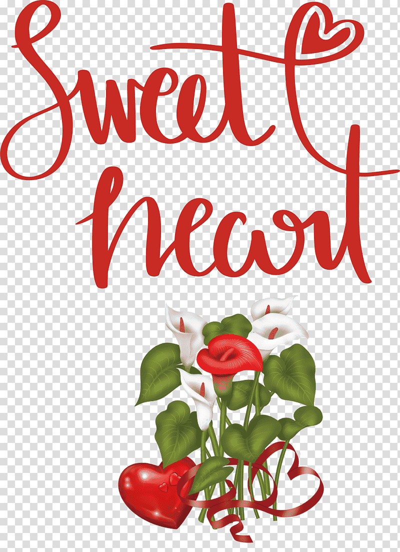 Sweet Heart Valentines Day Valentine, Quotes, Flower, Flower Bouquet, Cartoon, Sticker, Wall Decal transparent background PNG clipart