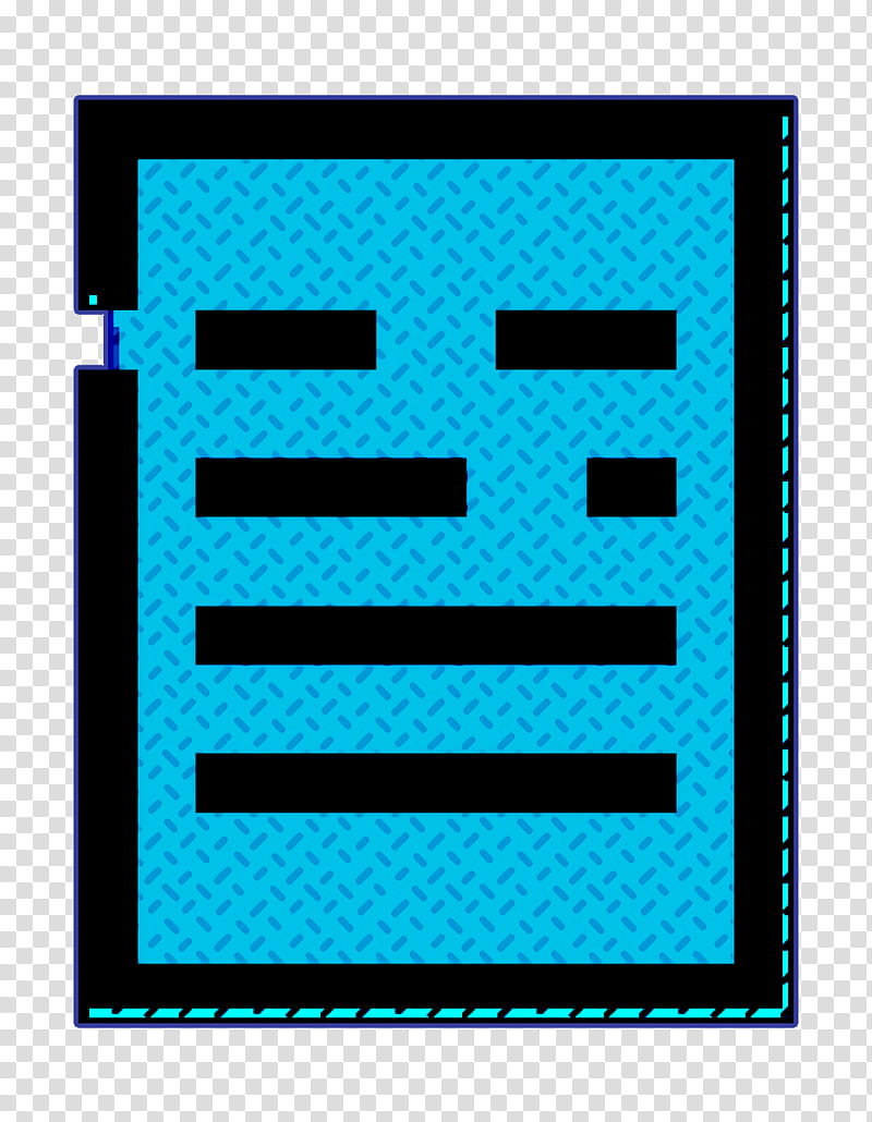 Notebook icon Notes icon Office Equipment icon, Turquoise, Teal, Line, Electric Blue, Rectangle, Square transparent background PNG clipart