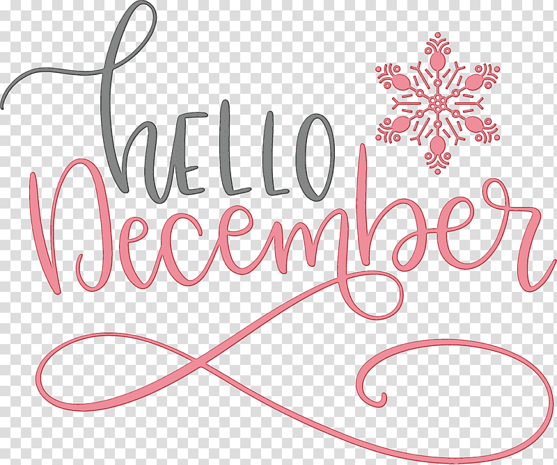 logo calligraphy line meter flower, Hello December, Winter
, Watercolor, Paint, Wet Ink, Geometry transparent background PNG clipart
