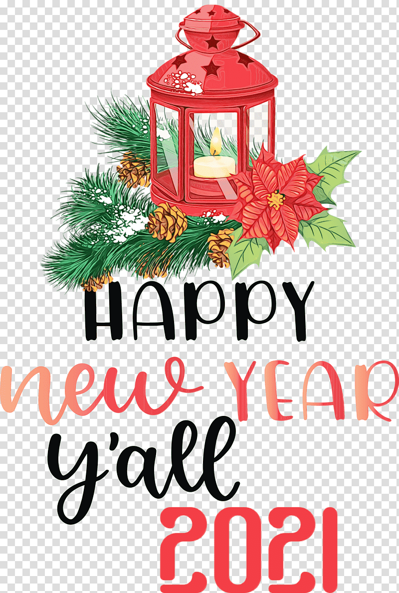 Christmas Day, 2021 Happy New Year, 2021 New Year, 2021 Wishes, Watercolor, Paint, Wet Ink transparent background PNG clipart