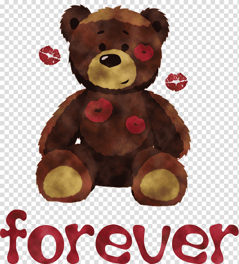 love forever Valentines Day, Bears, Teddy Bear, Stuffed Toy, Royaltyfree, Drawing, Cartoon transparent background PNG clipart