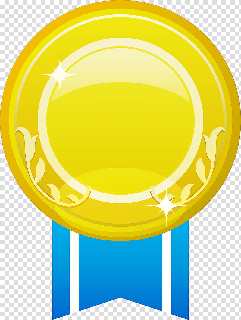 gold badge ribbon badge blank badge, Yellow, Table, Circle transparent background PNG clipart