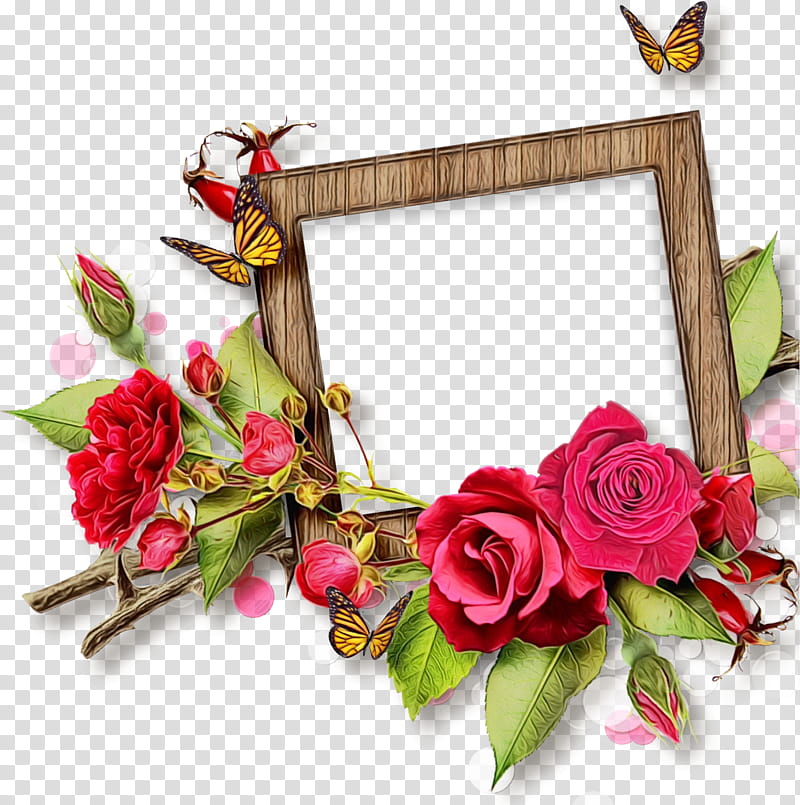 frame, Watercolor, Paint, Wet Ink, Frame, Rose, Collage transparent background PNG clipart